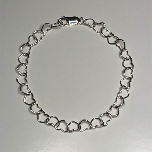 Sterling Silver Big Heart Bracelet | SilverTales | Hand Crafted Jewellery