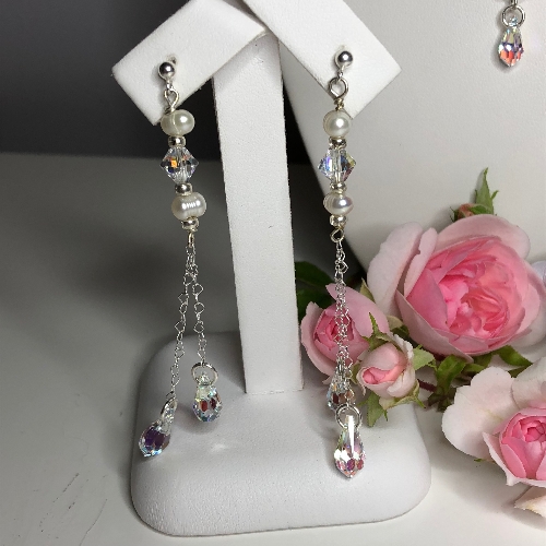 Freshwater Pearl Earrings - Diane | SilverTales | Hand Crafted Jewellery