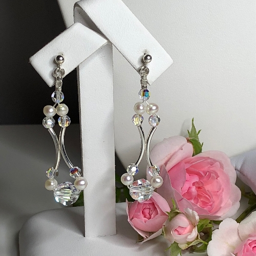 Freshwater Pearl Earrings - Olivia | SilverTales | Hand Crafted Jewellery