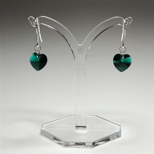 Swarovski Heart Silver Earrings | SilverTales | Hand Crafted Jewellery