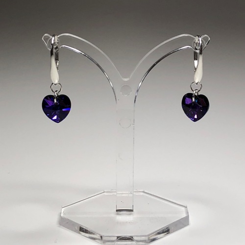 Swarovski Crystal Heart Earrings | SilverTales | Hand Crafted Jewellery