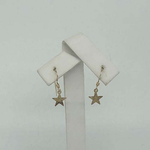 Star Gold Hook Earrings | SilverTales | Hand Crafted Jewellery
