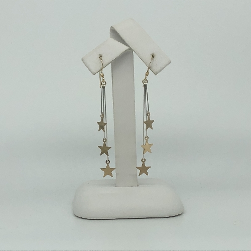 All The Stars Gold Drop Earrings | SilverTales | Hand Crafted Jewellery