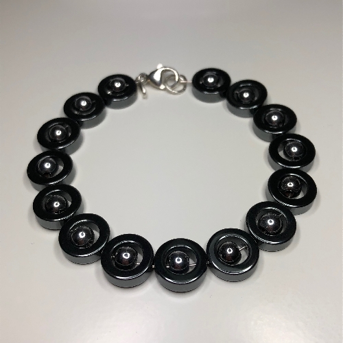 Hematite Rings and Sterling Silver Bracelet | SilverTales | Hand Crafted Jewellery