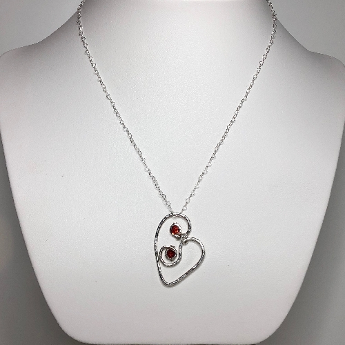 Heart with Swarovski Crystals  | SilverTales | Hand Crafted Jewellery