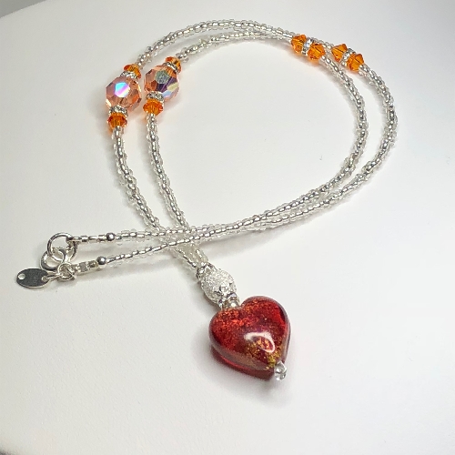 Murano Heart  | SilverTales | Hand Crafted Jewellery